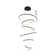 6-Light LED Six Ring Halo Chandelier With White Acrylic Diffusers