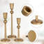 Porte-bougie conique en fer antique - Ensemble de 3 porte-bougies décoratifs, porte-bougie pour mariage, repas, fête