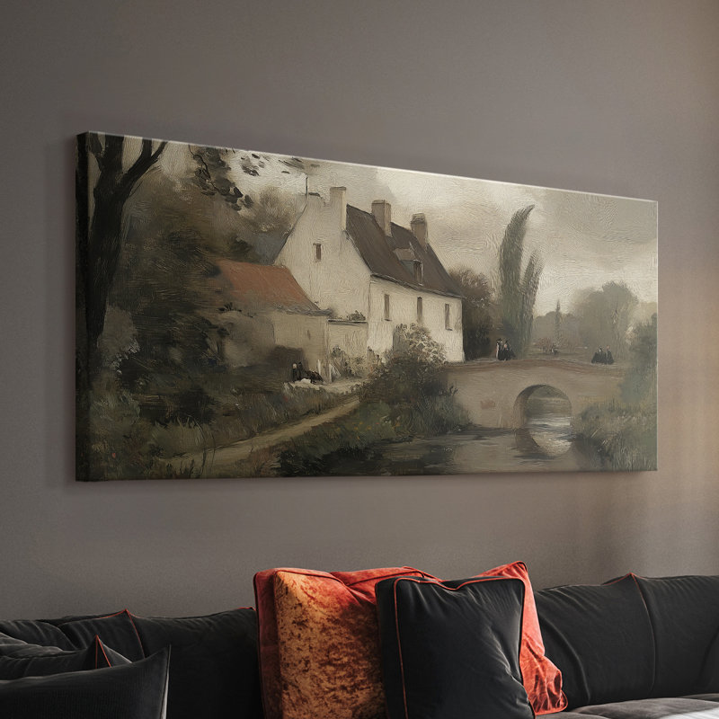 Série paysage - CL XXVI - Toile tendue avec châssis - Prêt à accrocher, H 24 po x l 48 po
