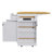 Large Kitchen Island With 2 Bar Stools, Power Outlet, Door Internal Storage Rack, Kitchen Storage Cart On 5 Wheels With Drop Leaf, 5 Open Side Racks, 2 Drawers,For Kitchen,Dining Room-1858538599