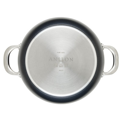 Anolon X 4-Quarts Hybrid Non-Stick Casserole Pan With Glass Lid, Dark Gray