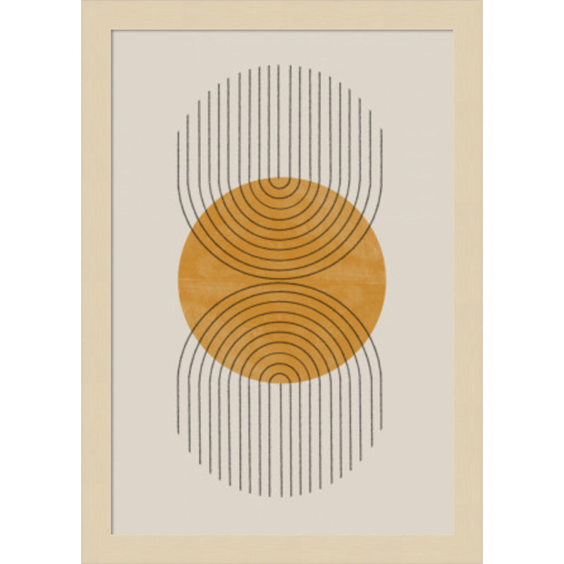 Perfect Point Yellow by The MIUUS STUDIO, Brown Framed, 17" H x 12" W x 1" D