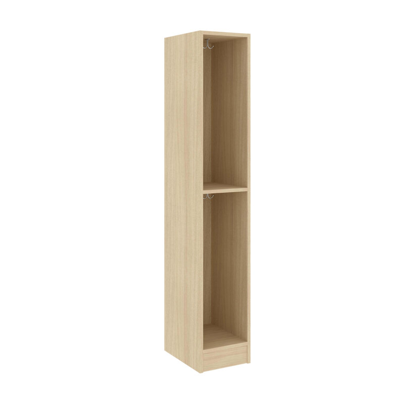 Armoire de salle de classe simple à deux compartiments, Chêne Battle Creek