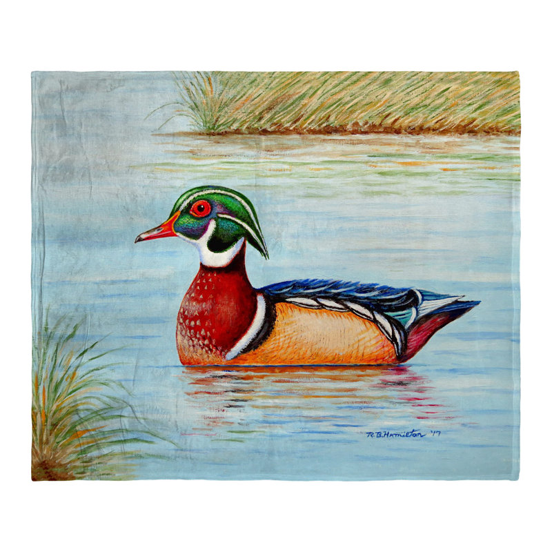 Jeté en soie de canard mâle