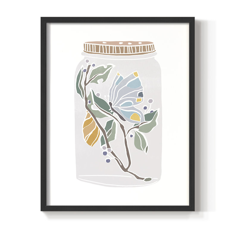 Reproduction encadrée Nature Jar III - bois massif, Noir, H 10 po x l 8 po