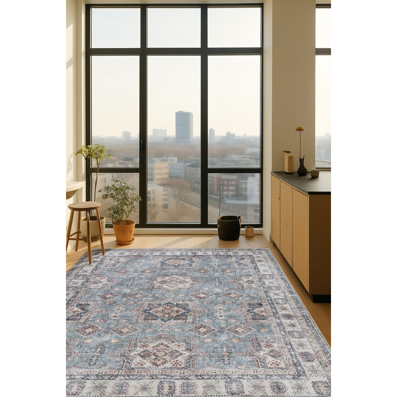 None Huguenot Area Rug Soft Green Color, Rectangle 2' x 3'1"