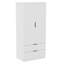 2 Door 2 Drawer Wardrobe Modern Bedroom Storage Solution for Clothes and Accessories-1718864539