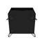 Table de chevet Mid-Century moderne en noir-807444238