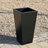 30" Black Tapered Metal Planter Barrier – Heavy-Duty Powder-Coated Steel Outdoor Garden Bed Divider & Modern Raised Planter Box
