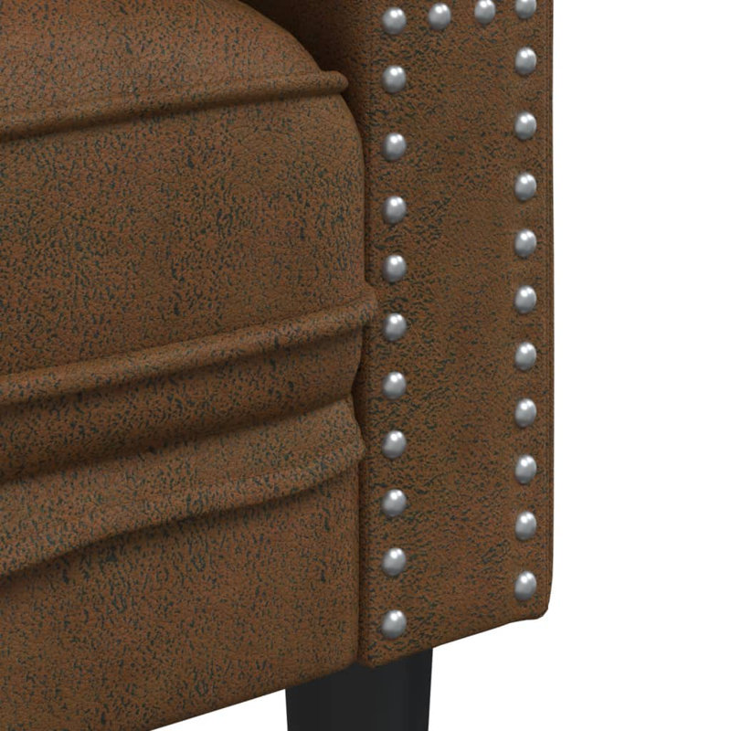  Ensemble de canapé Chesterfield brun, Brun
