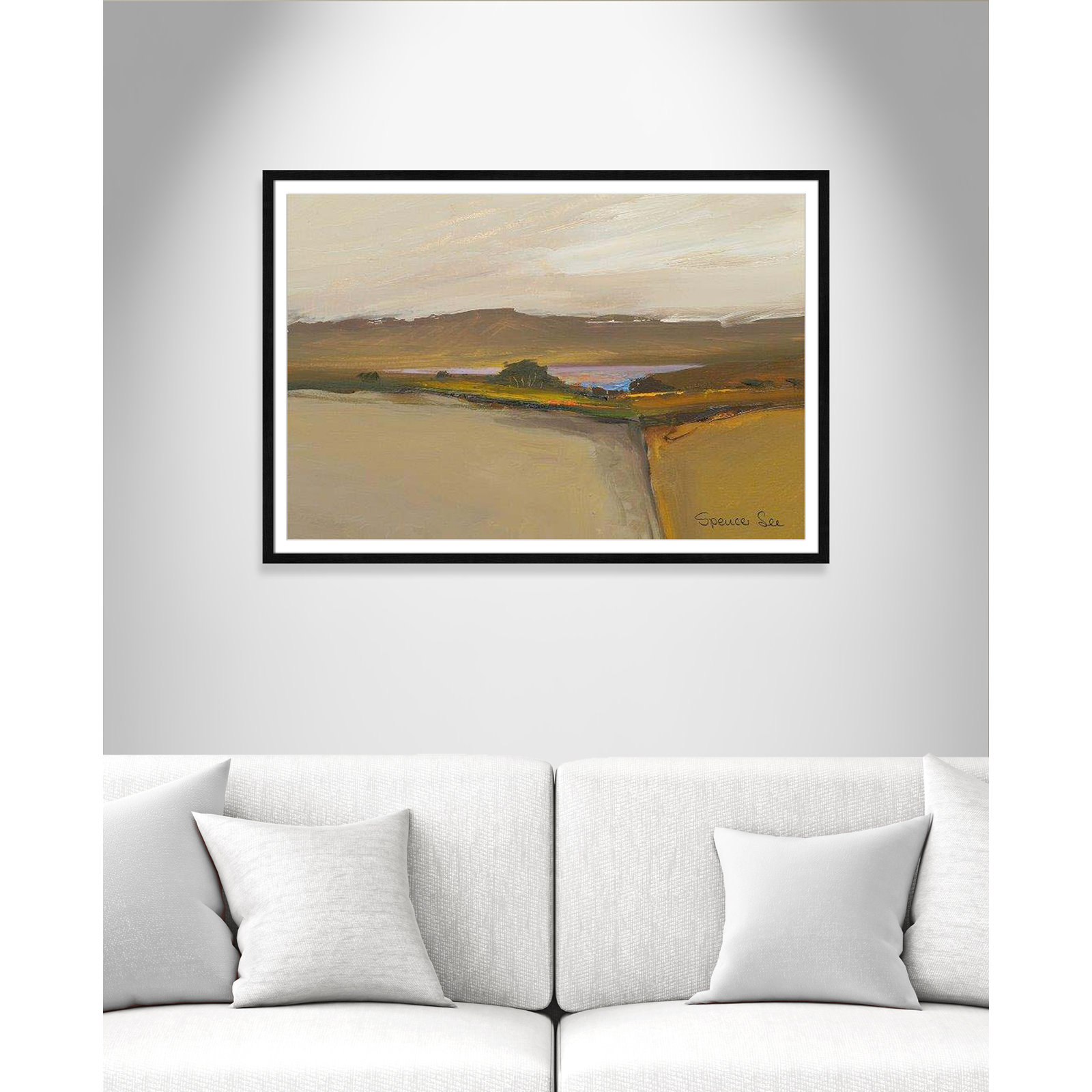 Heaven and Earth IV Print, Black Framed, 29.5" H x 41.5" W x 0.75" D