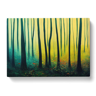Spring Forest Painted Vol.1 - Wrapped Canvas Print