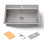 Évier de cuisine à simple cuve à montage sur plan / encastrable 33 po x 22 po avec accessoires
