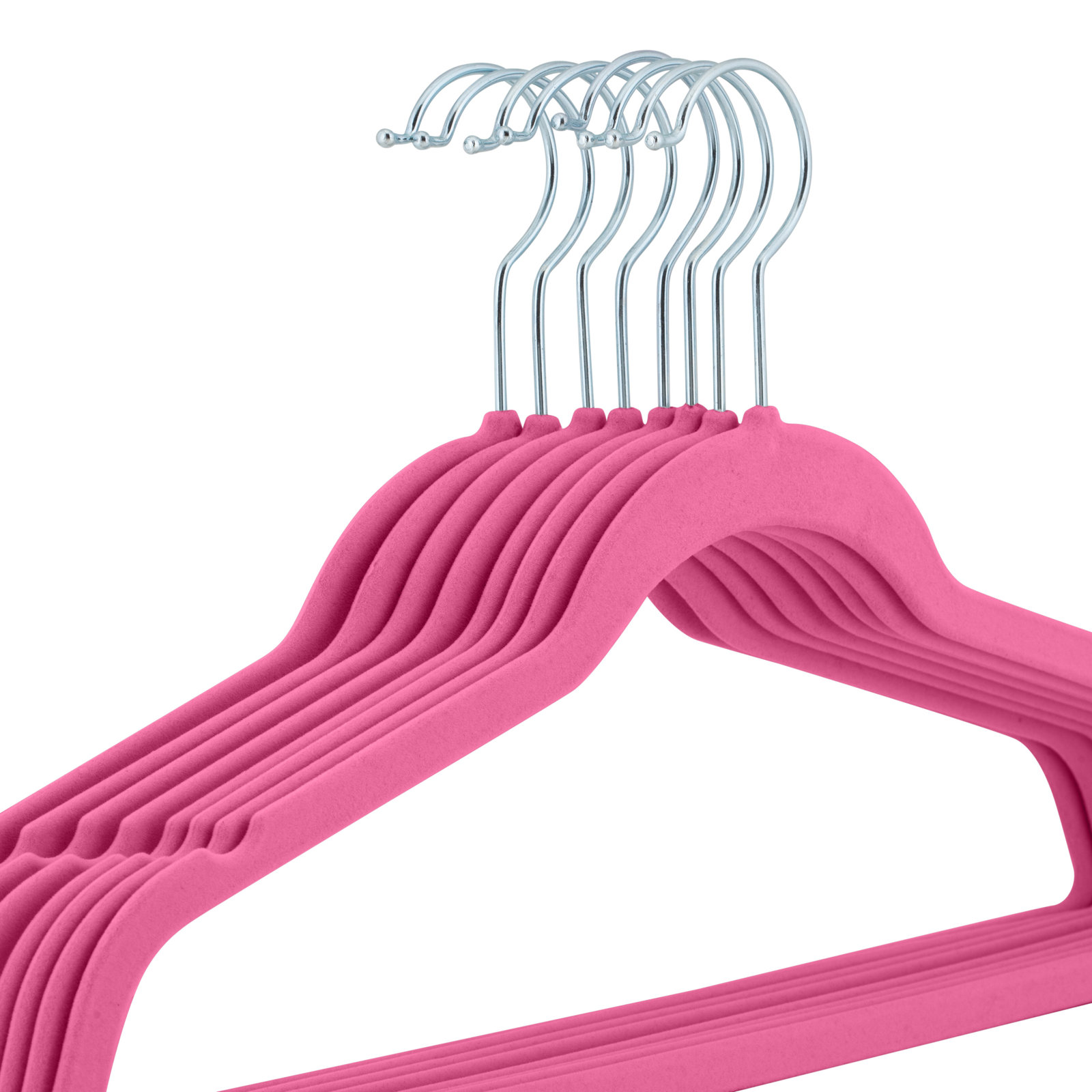 Reims Kids 25-Piece Velvet Hangers, Pink