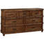 6 tiroirs Rhonda Commode en chêne antique