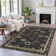 Machine Washable Indoor/Outdoor Xhevrie Black Rug