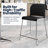 Commercial Plastic Stack Stool with Contoured Back and Sled Base-1948133108