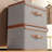 2 PCS Storage Bins with Lids, Collapsible Closet Organizer Container, Fabric Organizer Box with Handles, Decorative Storage Boxes with Lids for Organizing Clothes, Books, File,-570443014-570443012