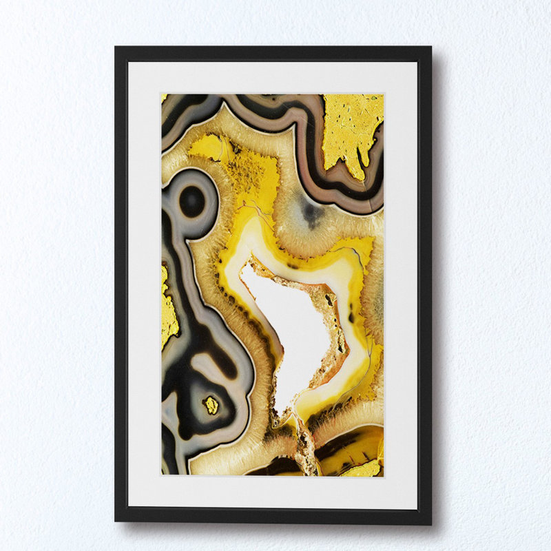 « chrysocolla », reproduction d’art encadrée, H 18 po x l 12 po x P 1,5 po