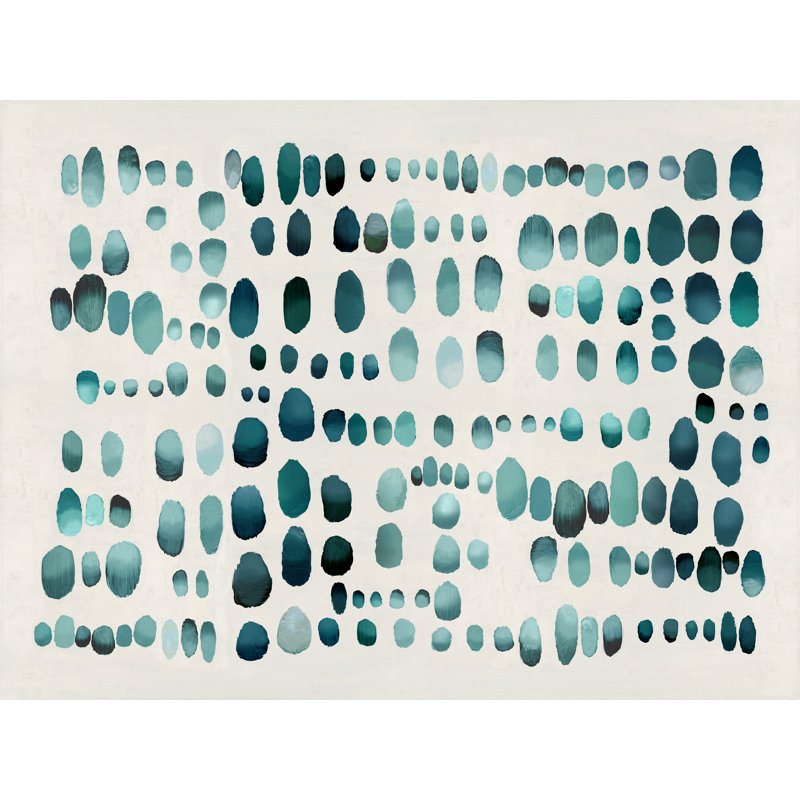«Playful Teal III on Canvas» par Angela Perry, reproduction, H 12 po x l 16 po