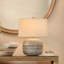 Cocoon Table Lamp, White Washed Bamboo