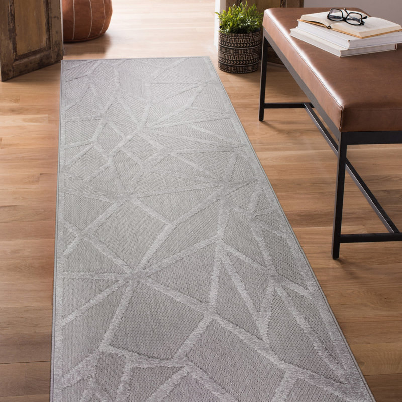 Tapis rectangulaire d'intérieur d'extérieur Leick Home Vennor, Tapis de couloir 2 pi x 8 pi