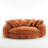 Oversized Compression Bean Bag Sofa - Large Round Loveseat With Pillows-106371825