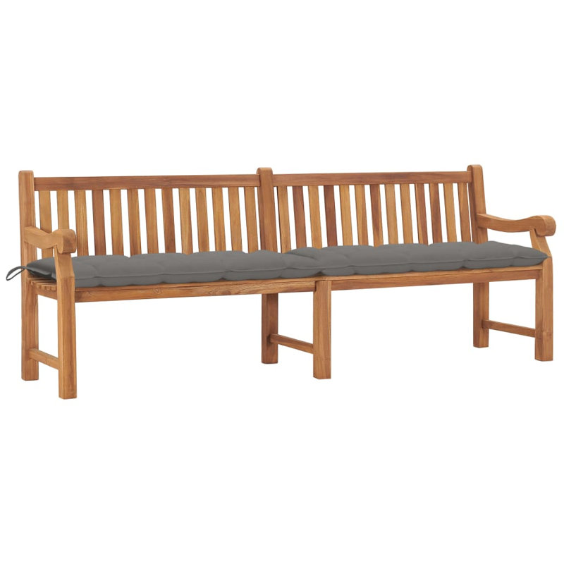 Banc de jardin en teck Stamatina, Blanc crème