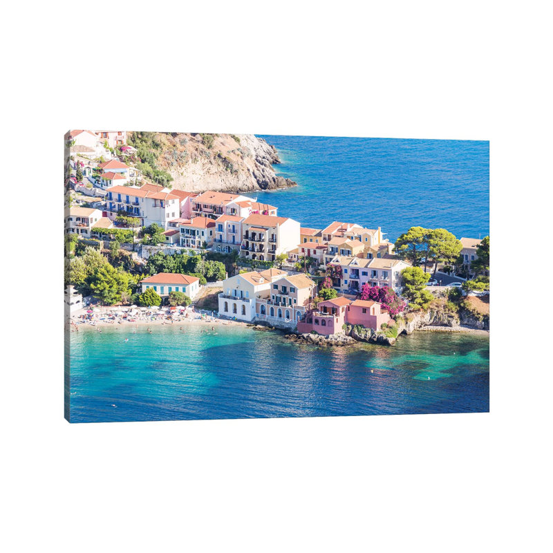 Town Of Assos In The Mediterranean Sea, Greece by Matteo Colombo - Wrapped Canvas Print, 66.04 cm H x 45.72 cm W x 3.175 cm D