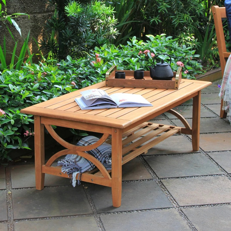 Brunswick 4-Person Teak Outdoor Seating Group With Cushions, Navy