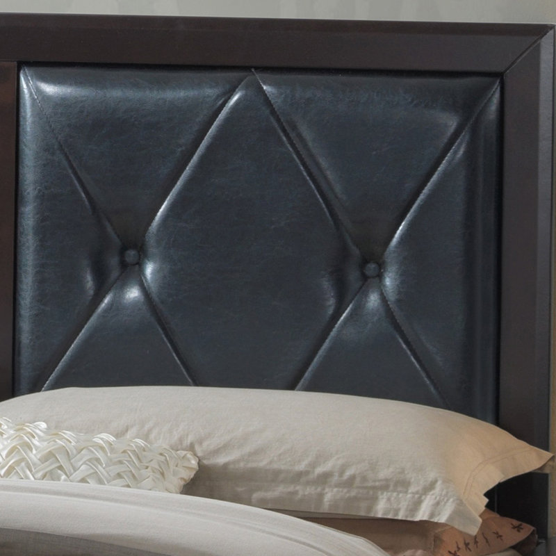 Quick Assembly Mdf Espresso Bed For Relaxation With Transitional Style