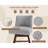 Counter Height Bar Stools Set Of 2 - 360° Swivel Bar Stools With Curved Back,35.8" Tall Linen Bar Chair With Footrest For Kitchen Island, Dining, Cafe-2034267850