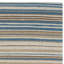Tapis rayé en laine / coton bleu / beige tissé à la main Howardwick-201514467