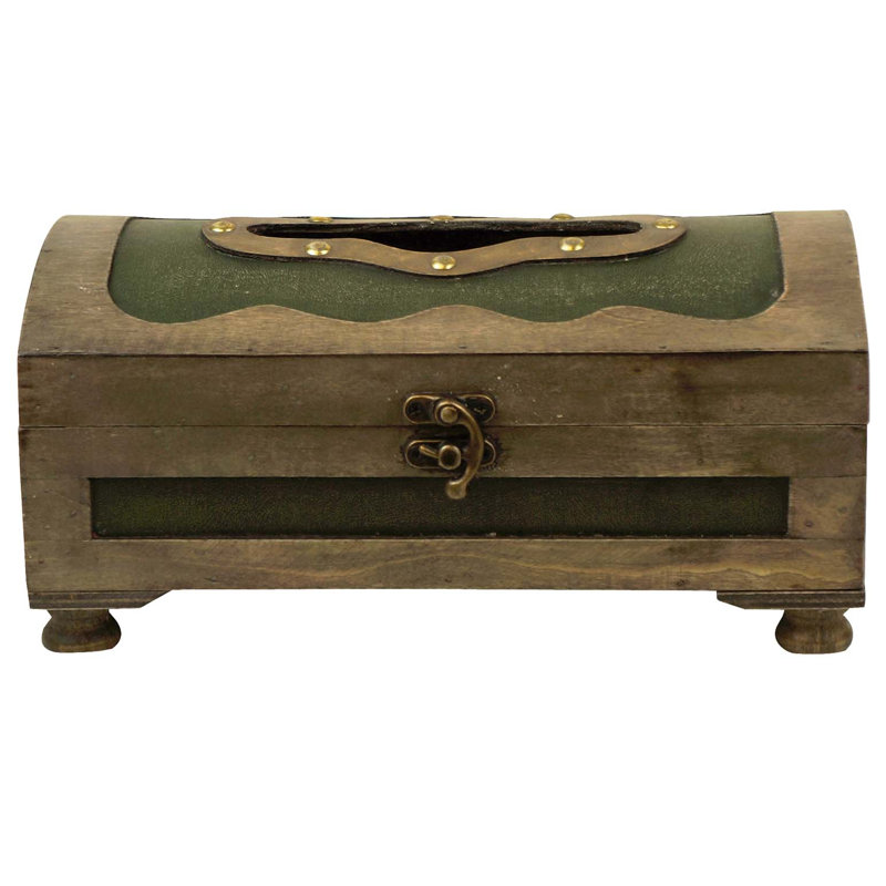 Couvercle de boîte à mouchoirs en cuir courbé Hambrick Kleenex