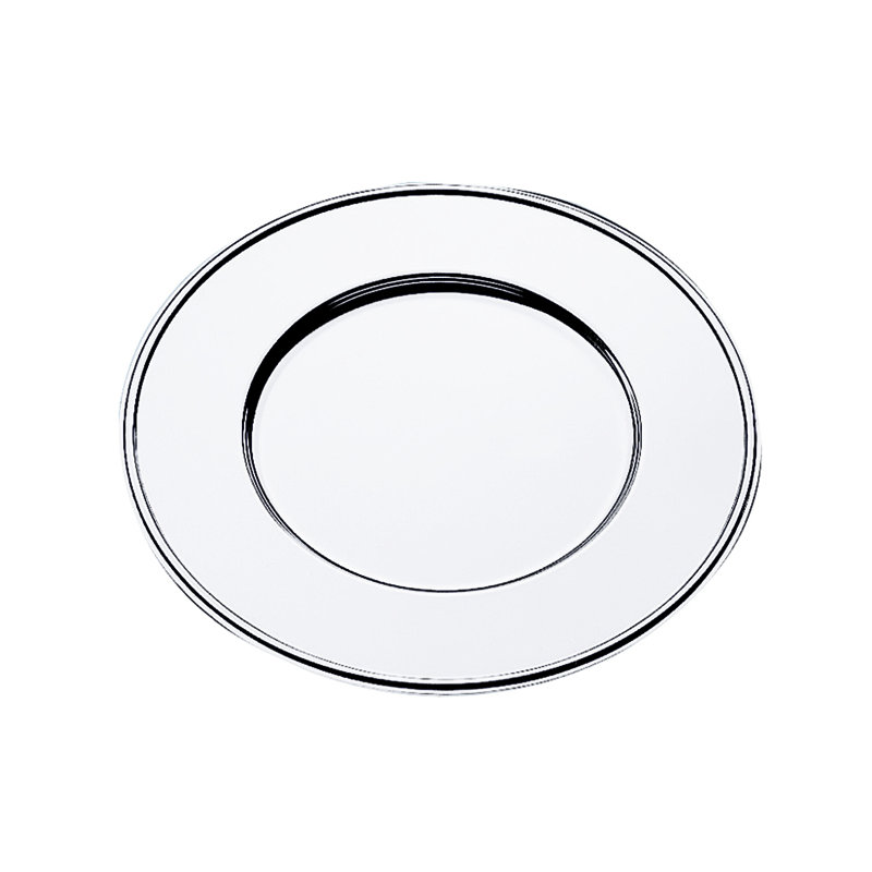 Michelangelo 18/10 Stainless Steel Solid Colour Charger, L 13,78 po x L 13,78 po