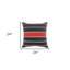 Oreiller à fermeture à glissière 100% coton 24 po x 24 po rouge marine et brun clair 24 po x 24 po