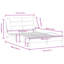 Cadre de lit vidaXL avec DEL sans matelas Hvar noir et blanc 137 x 190 cm-1333790885-1333790904