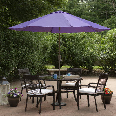 Parasol de marché pour terrasse 9 pi avec manivelle et inclinaison