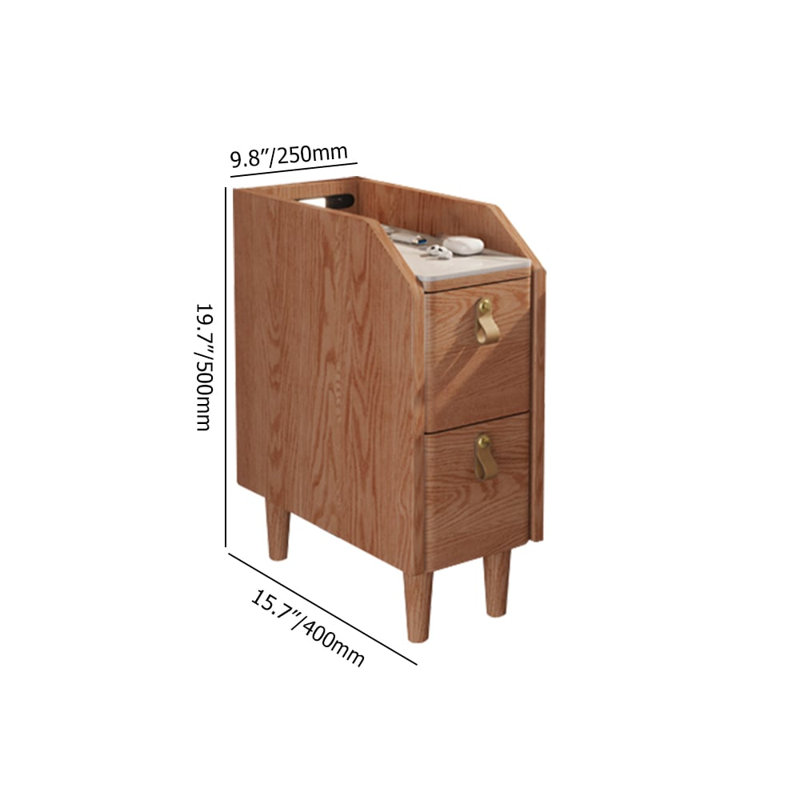 Carlyse 25cm W Manufactured Wood Bedside Table