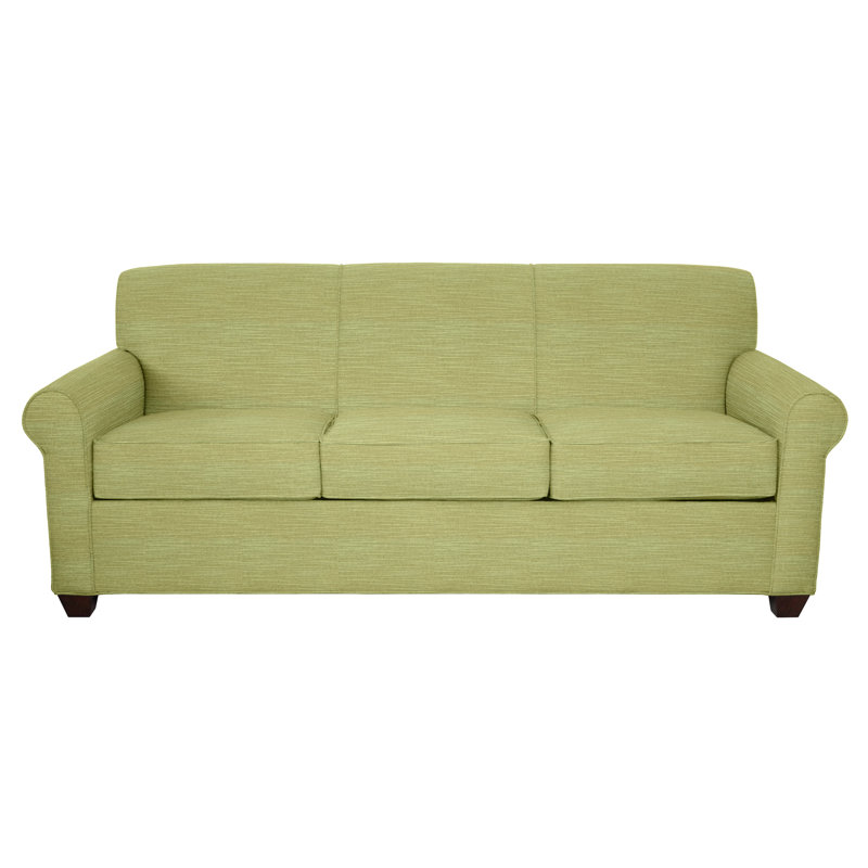 Finn Rolled Arm Sofa with Reversible Cushions, Ridgecrest Meadow, BM Cherry, 34" H x 83" W x 36" D
