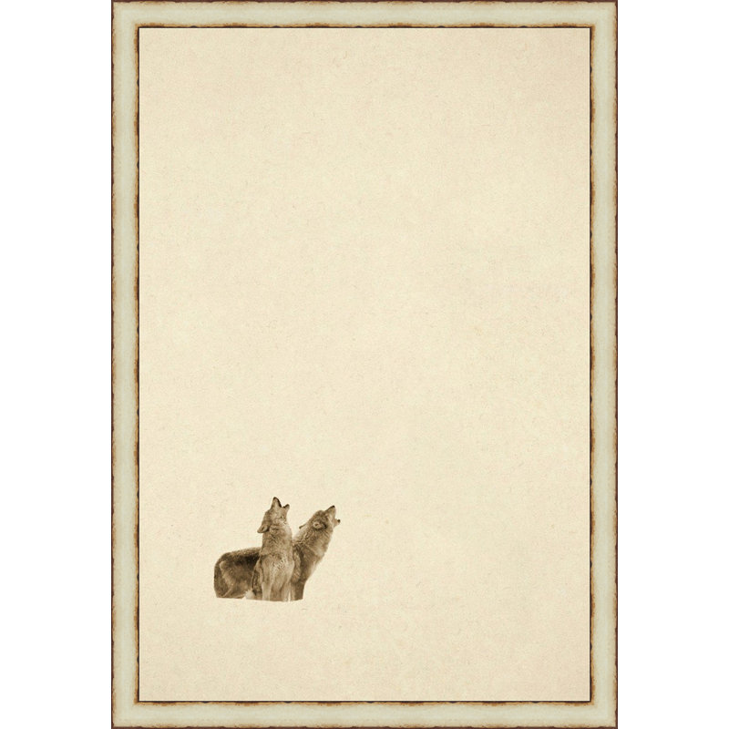« loup pair », reproduction de photo encadrée