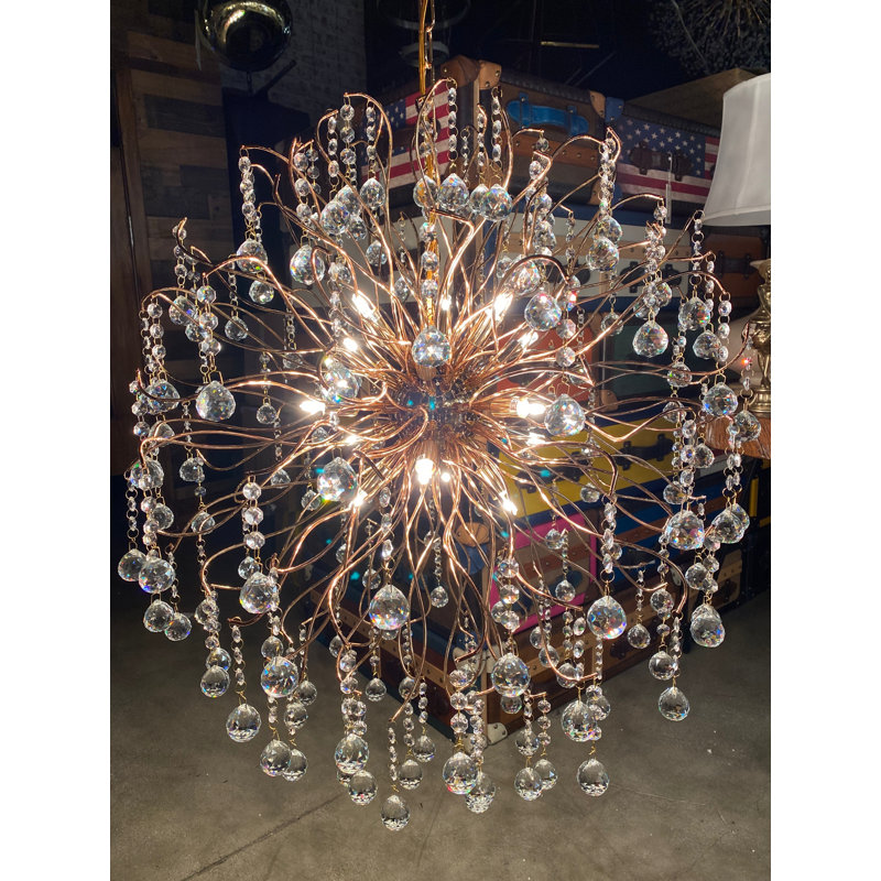 Lustre sphérique spoutnik à 15 lumières Brence, Or