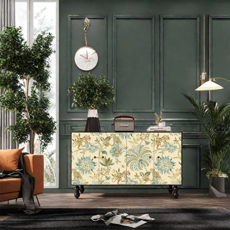Armoire de rangement grande capacité avec cadre en pin