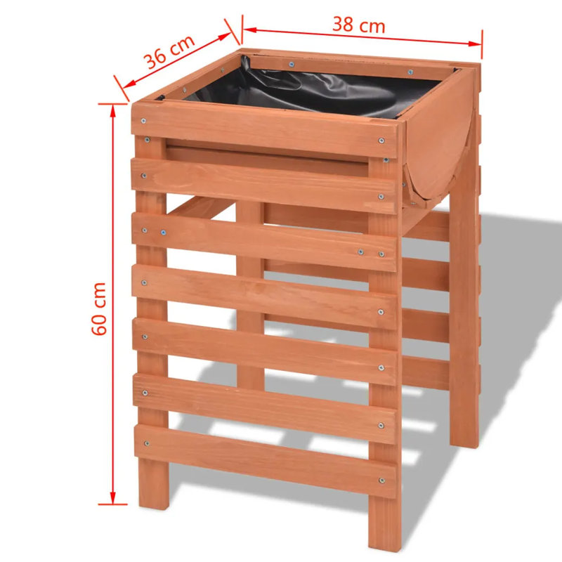 Mcwethy Wood Planter Box, 60 x 36 x 38 cm