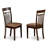 Capri Kitchen Dining Chairs - Faux Leather Upholstered Solid Wood Chairs, Set of 2, Mahogany-1361716922-1467420743