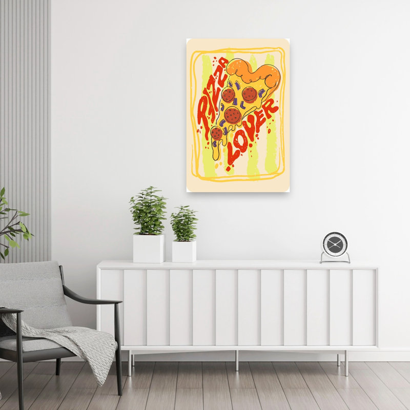 «Retro Pizza Lover», impression murale rétro, 36" H x 24" W