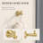 Sereno Brushed Gold 4 pieces Decorative Bathroom Hardware sets-126364238