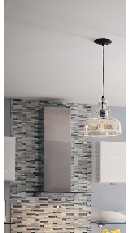 Tilden 1 - Light Single Pendant, Antique Bronze, Champagne