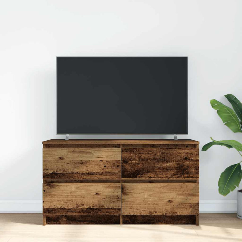 TV Cabinet 100X35x54 Cm Engineered Wood, Old Wood