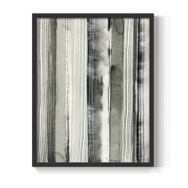 «Differing Parallels I», reproduction encadrée - bois massif, H 28 po x l 22 po, Noir